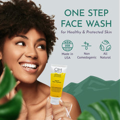 OM Botanical One Step Cleanser cream texture highlights gentle exfoliation