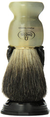 Omega 63171 Stripey badger brush with an acrylic handle for a stylish grip