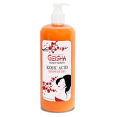 OMIC Geisha kojic acid body wash bottle pour for radiant skin texture