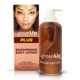 OMIC Lighten-Up bottle front showing premium moisturizing lotion for daily use and even tone