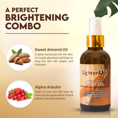 OMIC Lighten-Up texture closeup reveals rich oil for moisturization.