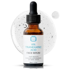 OMIC Tranexamic Acid Serum bottle shown for daily brightness routine.