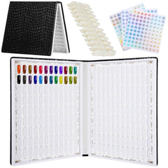 OMISTAR 216 nail color display book cover showing shades for client selection.