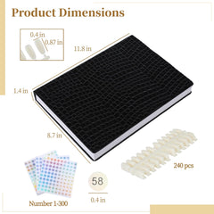OMISTAR 216 nail tips 240 false tips neatly organized for quick color matching.