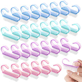 OMISTAR 400pcs nail brush set in pink blue purple and green for daily cleaning tasks