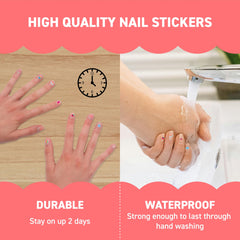 Omy Kawaii nail stickers non toxic and safe for ages 3 plus.