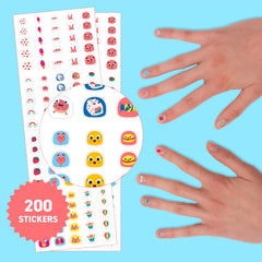 Omy Kawaii nail stickers waterproof finish stays put after washing.