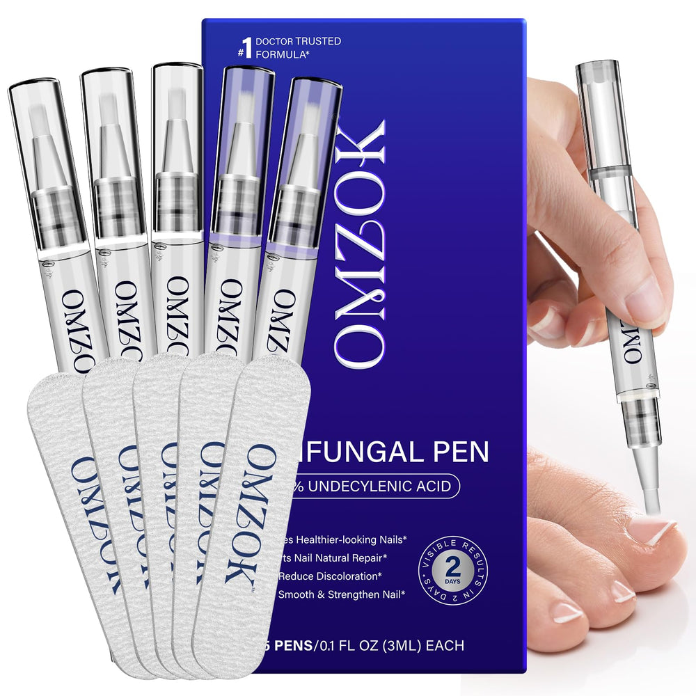 OMZOK toenail fungus pen packaging demonstrates a simple, ready-to-use tool for home care.