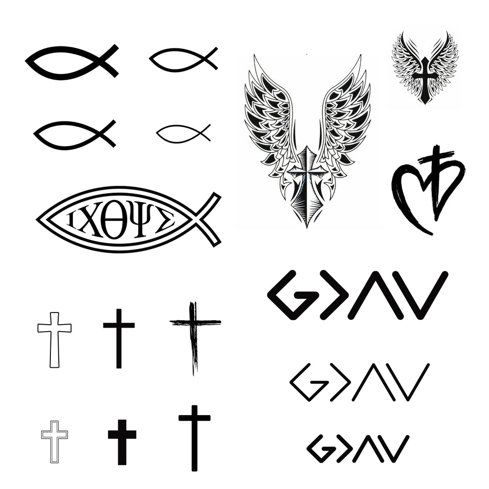 One Grace God Is Greater tattoo application for daily inspiration and fade-resistant wear.