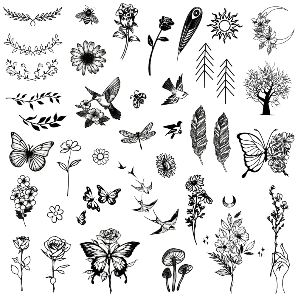 One Grace butterfly tattoo provides delicate, waterproof wear for days.