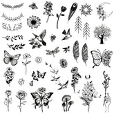 One Grace butterfly tattoo provides delicate, waterproof wear for days.