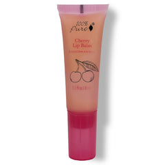 100% PURE Organic Cherry Lip Balm jar delivering deep hydration for dry lips.