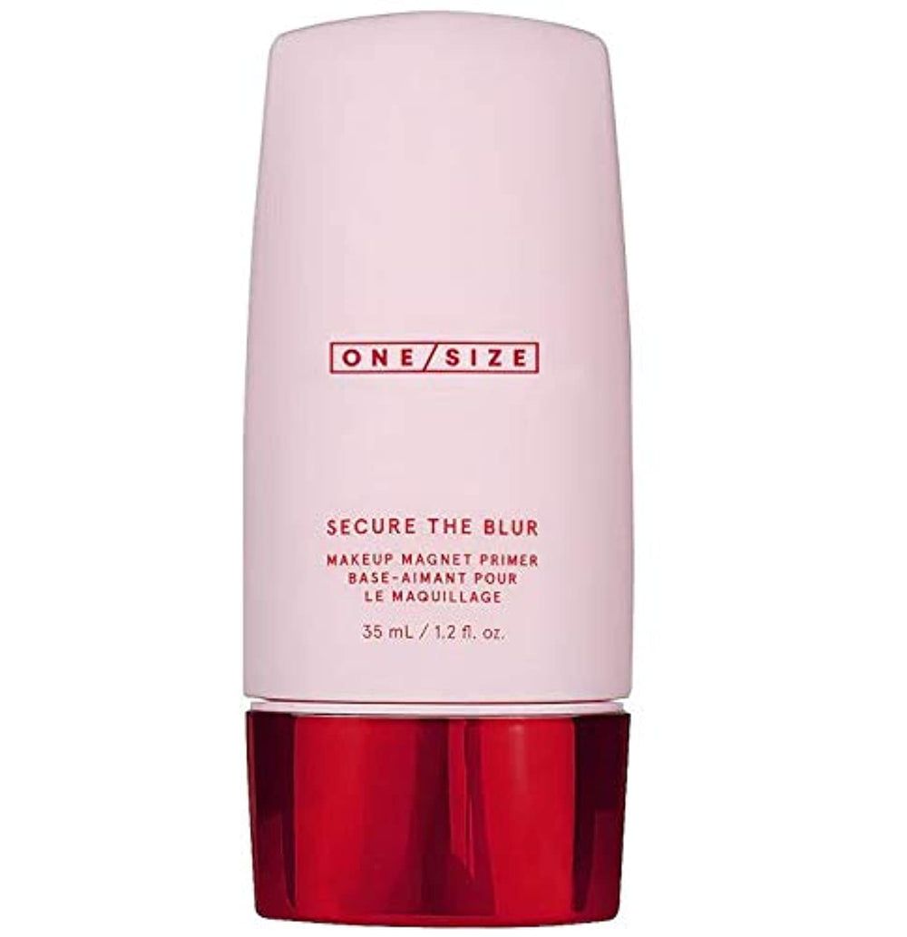 One Size Secure the Blur Primer bottle, pore-minimizing and shine-control for all-day wear.