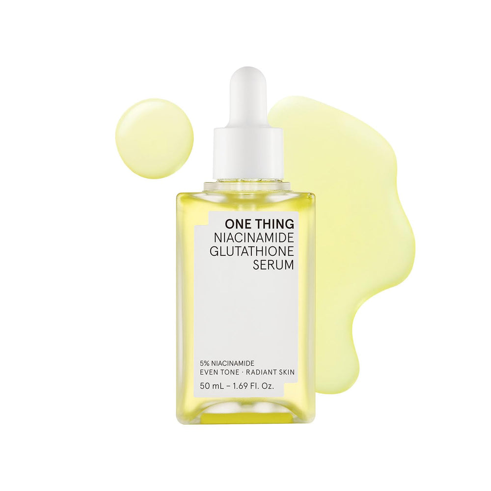One Thing Niacinamide Glutathione Serum bottle with lightweight, hydrating formula for even skin tone