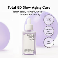 ONE THING Peptide Retinal Serum pump dispenses a precise amount for clean application