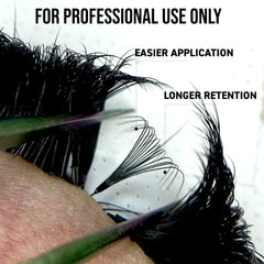 One V Salon D curl premade fans in fluffy form blend naturally