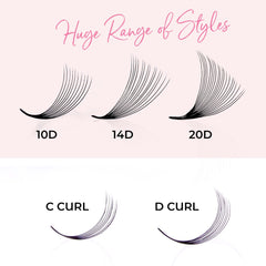 One V Salon thickness 0-07 premade fans tray for lightweight volume