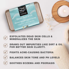 One With Nature Dead Sea Mud Soap Bar with shea butter focus for nourished skin.