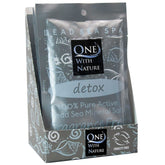 One With Nature Dead Sea Salt bath pack front, fragrance-free mineral soak for relaxation.