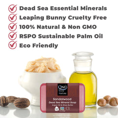 Sandalwood and patchouli aroma in One With Nature soap for a warm experience.