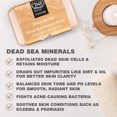 One With Nature soap bar close-up with salt crystals for gentle exfoliation