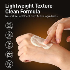 OneHerolabs retinol moisturizer applied to clean face for nightly hydration.
