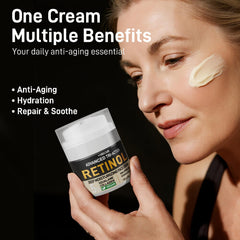 OneHerolabs retinol moisturizer texture close-up highlighting smooth, fragrance-free formula.
