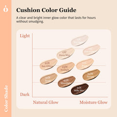 ONGREDIENTS Lightweight, breathable cushion formula feels non-cakey on skin.