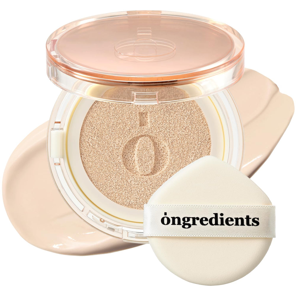ONGREDIENTS Skin Barrier Glow Cushion bottle showing radiant, even coverage.