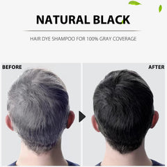 Onilyua Instant Black Hair Shampoo application on wet hair enables safe at-home dye.