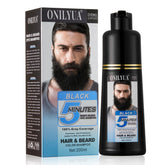 Onilyua men s beard dye shampoo gray reduction in action