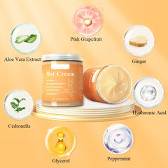 Onkessy Cellulite Cream shown during body-area application for firming feel.