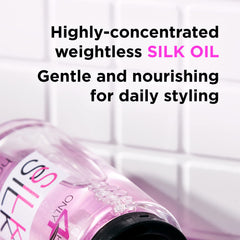 ONLY4HAIR Silk Hair Oil being applied in hair for detangling and glide
