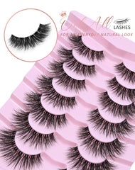 Eye view with Onlyall Wispy Lashes WD-8 showing featherweight design.
