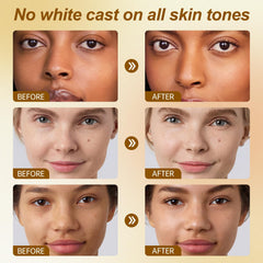 SPF 50 UV shield visible on skin during sun exposure with lightweight feel.