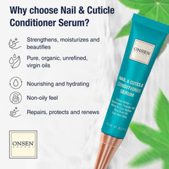Onsen Secret Cuticle Cream tube ready for hydrating nail edges.