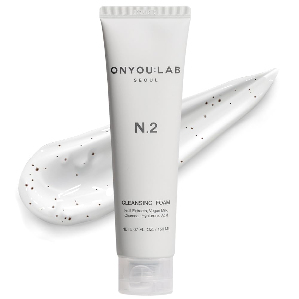 ONYOU:LAB N2 cleansing foam bottle pour showing smooth cleansing action