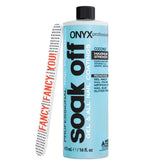 Onyx Professional coconut-scented remover bottle with 16 oz and pleasant aroma for quick polish removal