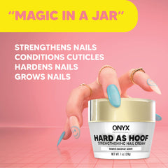 Onyx Professional Hard as Hoof application on nails demonstrates quick absorption