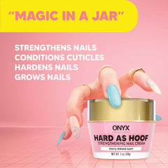 Onyx Professional Hard as Hoof demonstrates stronger nails after use.