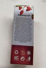 Onznoz Rosehip Oil packaging with label and branding.