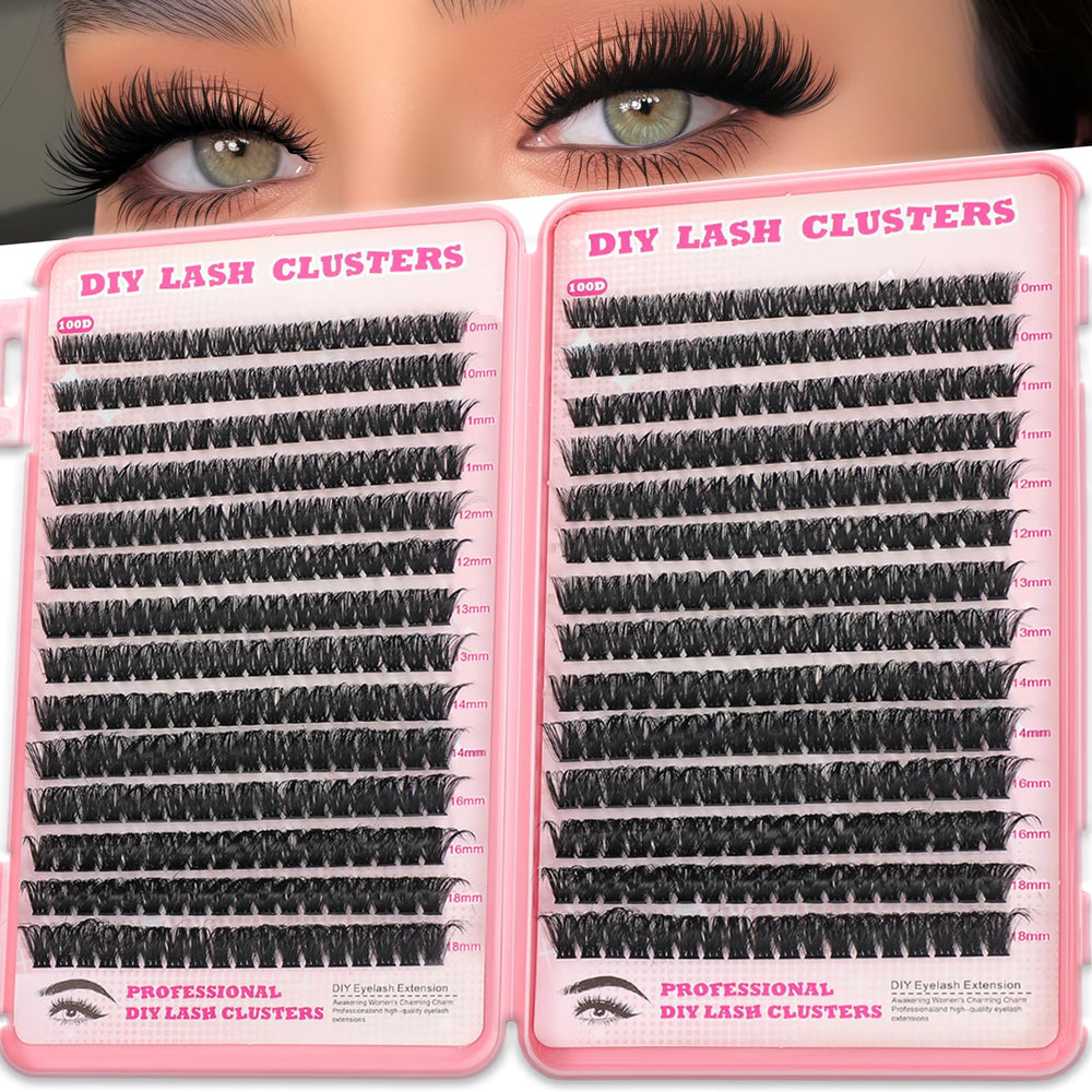 OOPPOO Manga Lash Clusters with 100D density for bold volume in 10–18mm