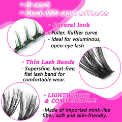 OOPPOO Manga Lash Clusters easy to apply for beginners with simple steps.