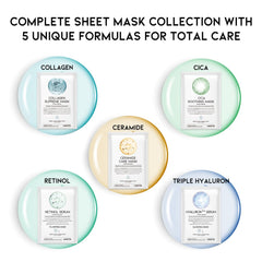 OOTD 50Combo sheet masks closeup highlights hydrating formula for a refreshed look.
