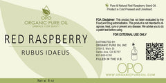 OPO red raspberry seed oil close-up highlighting nourishment and softness for the skin