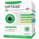 Optase TTO Eyelid Cleansing Wipes pack for convenient on-the-go lid hygiene.