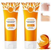 Orange Exfoliating Gel Scrub bottle close-up for smooth, refreshed skin.