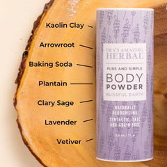 Ora's Amazing Herbal Blissful Earth lavender, clary sage, vetiver oils create natural fragrance.