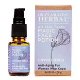 Ora's Amazing Magic Face Potion bottle with pump for easy daily hydration