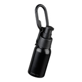 Orbitkey Clip-on Bottle 50ml black side view for easy access on the go.